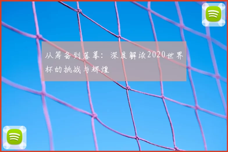 从筹备到落幕：深度解读2020世界杯的挑战与辉煌